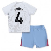Aston Villa Ezri Konsa #4 Bortatröja Barn 2023-24 Kortärmad (+ Korta byxor)